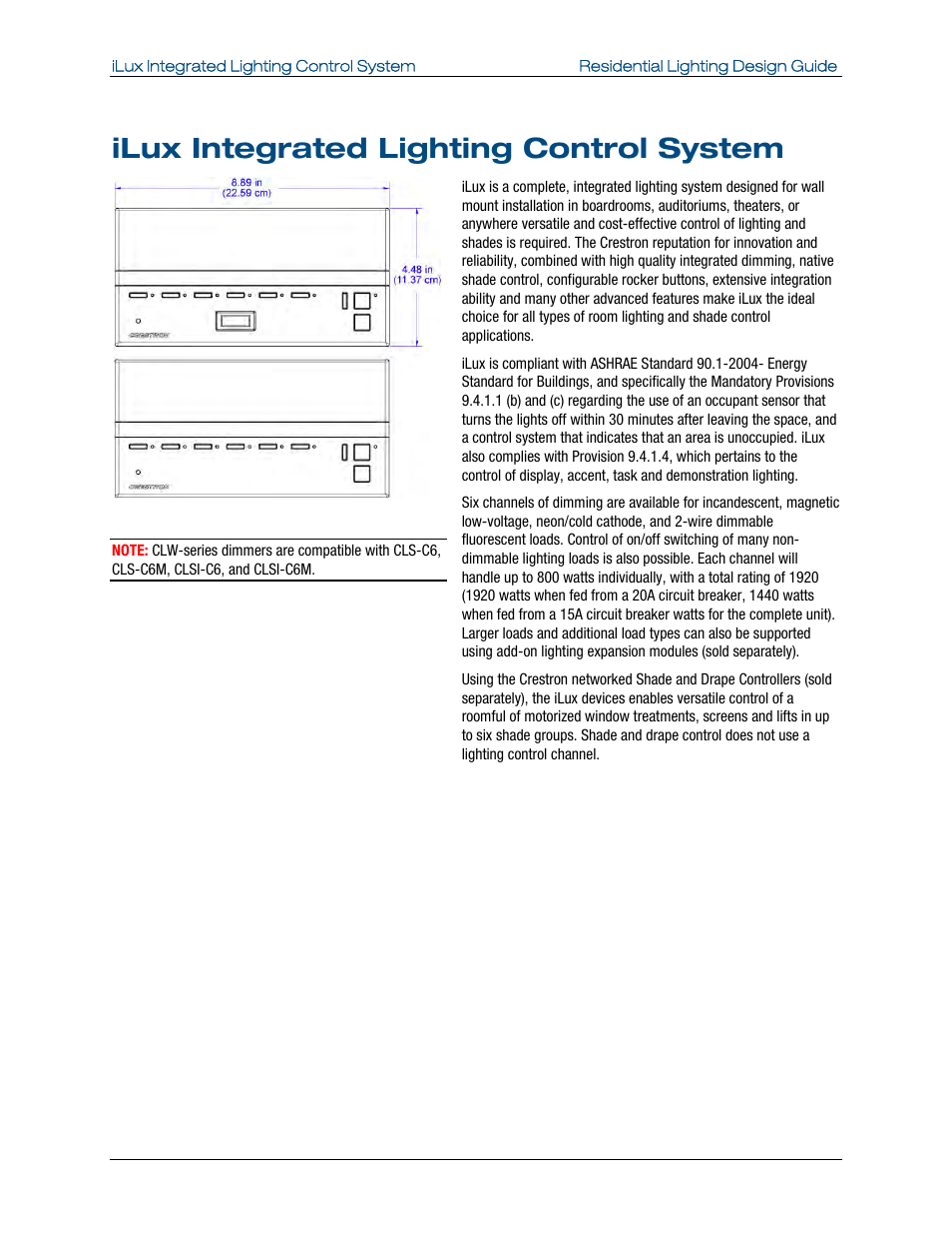 Ilux integrated lighting control system | Crestron electronic Residential Lighting User Manual | Page 46 / 83