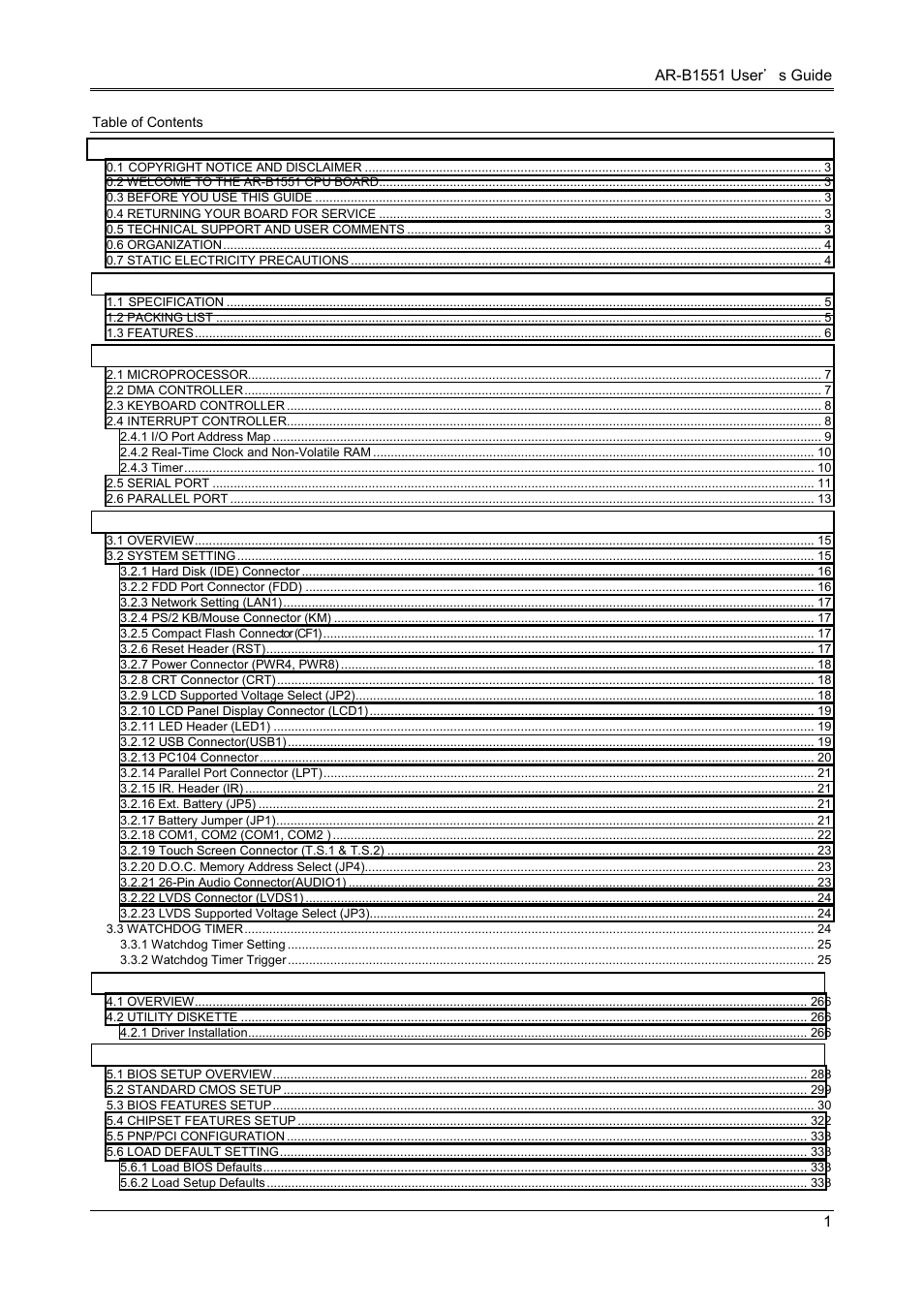 Acrosser AR-B1551 User Manual | Page 3 / 37