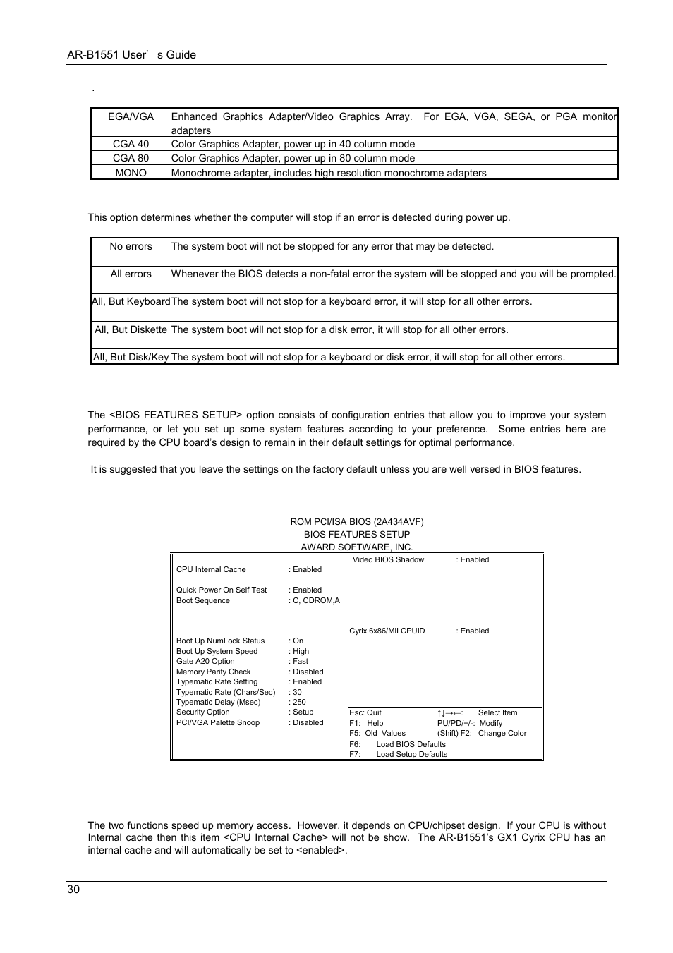 3 bios features setup | Acrosser AR-B1551 User Manual | Page 32 / 37