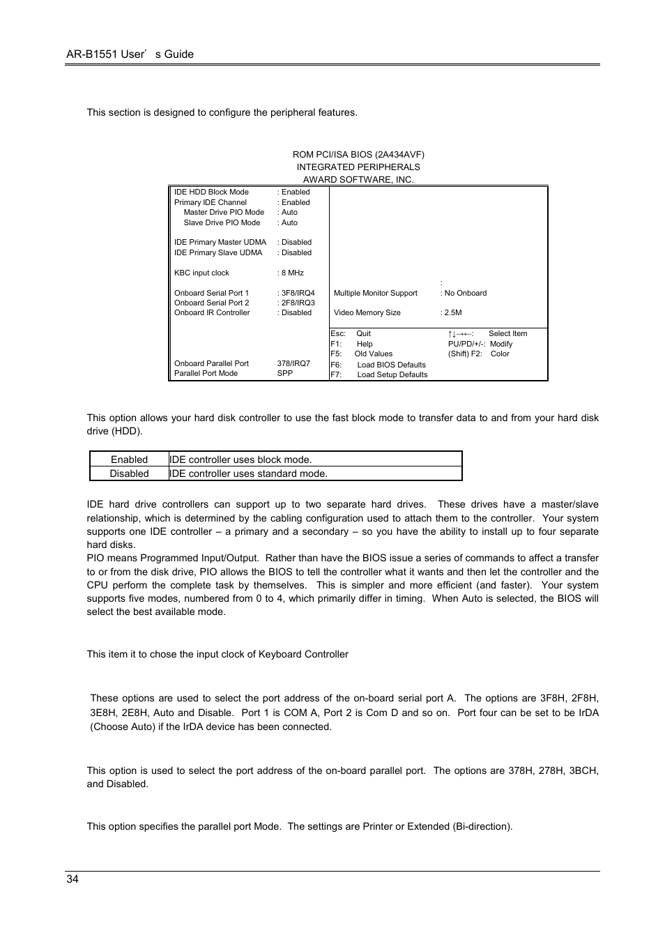 7 integrated peripherals | Acrosser AR-B1551 User Manual | Page 36 / 37