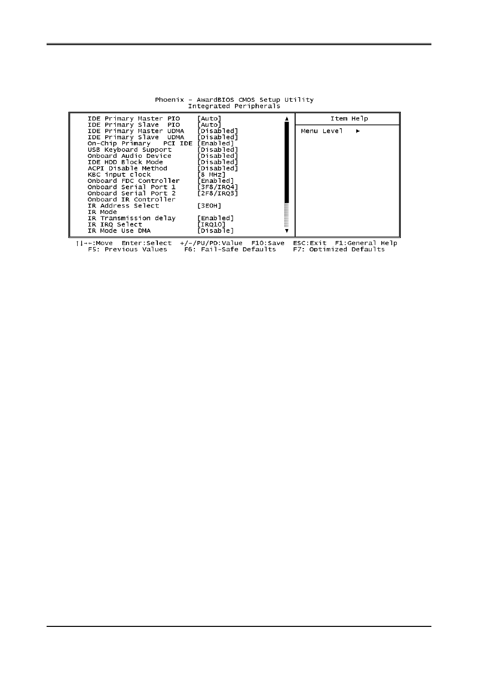 Integrated peripherals | Acrosser AR-B1661 User Manual | Page 30 / 40