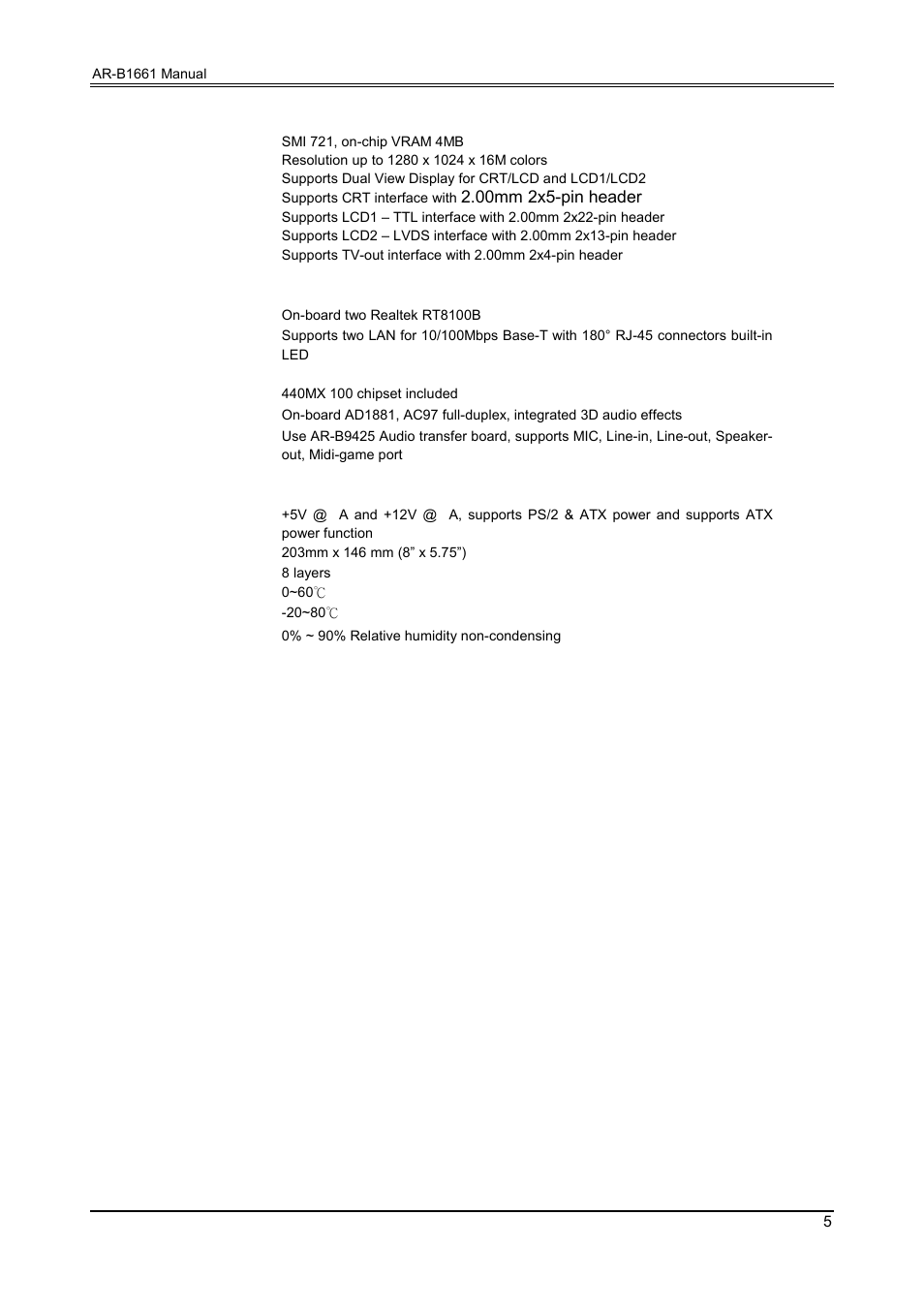 Acrosser AR-B1661 User Manual | Page 6 / 36