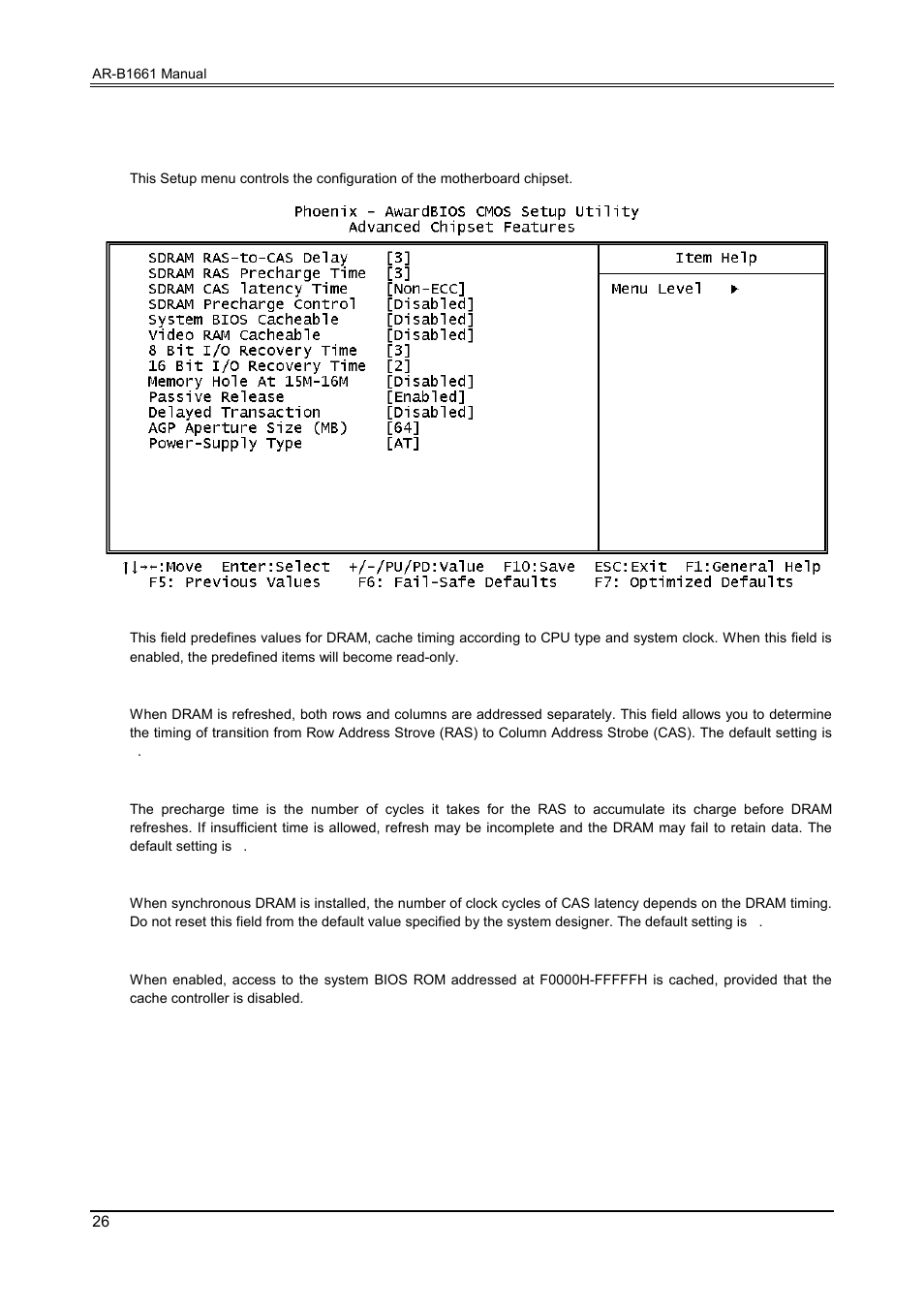 5 advanced chipset features | Acrosser AR-B1661 User Manual | Page 27 / 37