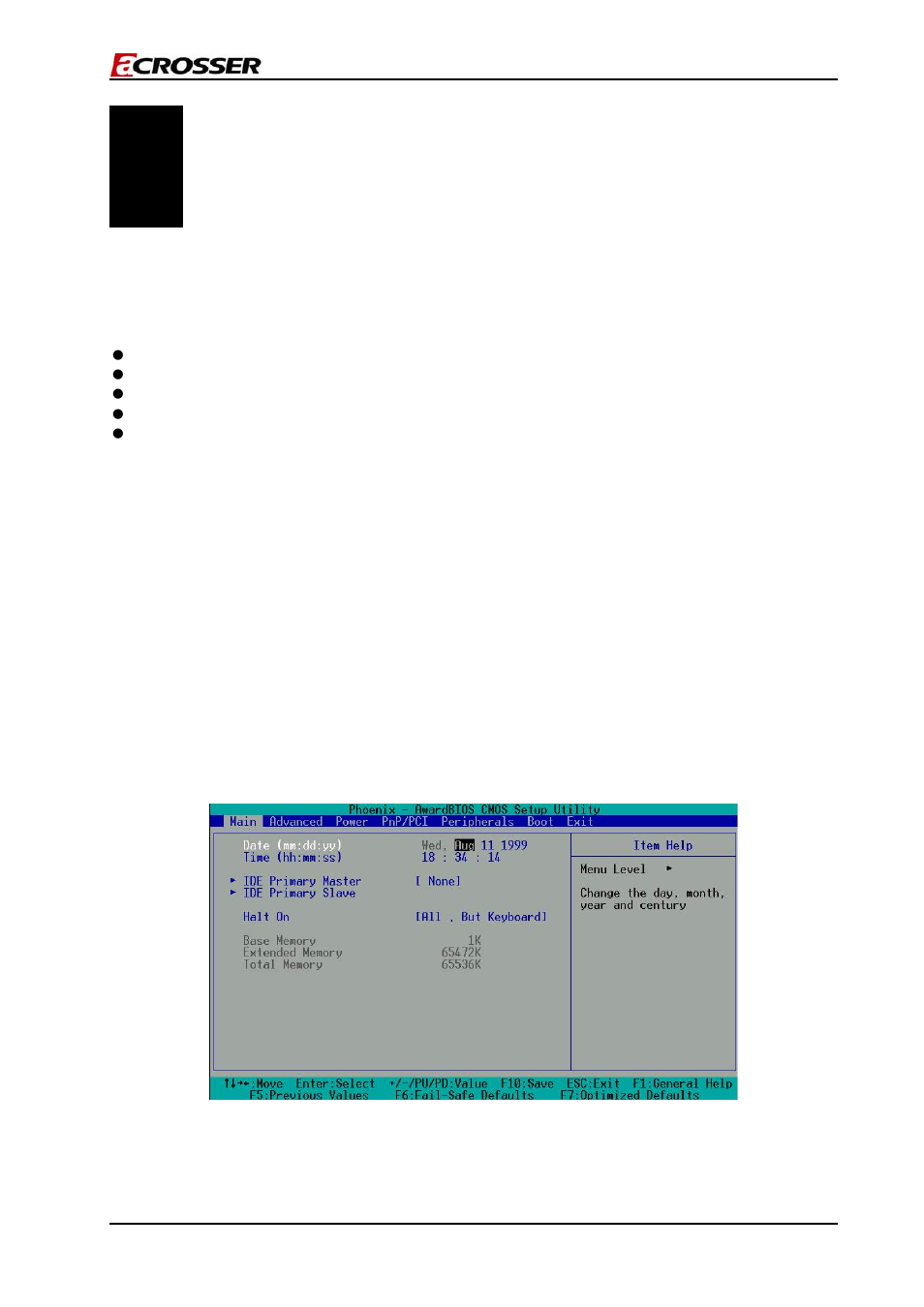 4 bios console, Bios setup overview, Bios console | 1 bios setup overview | Acrosser AR-B1631ET User Manual | Page 16 / 30