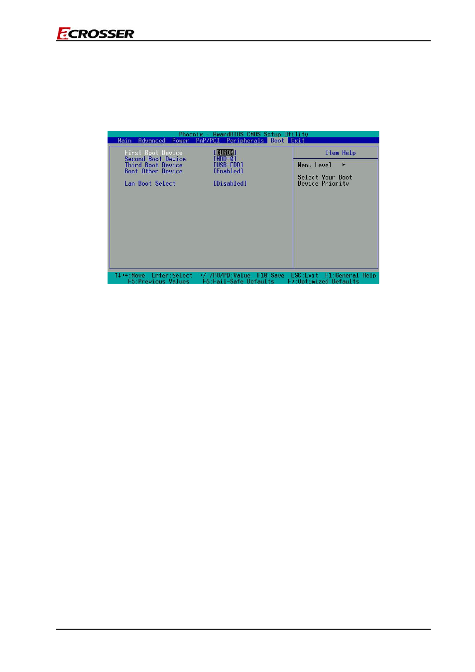 Boot, 6 boot | Acrosser AR-B1631ET User Manual | Page 21 / 30