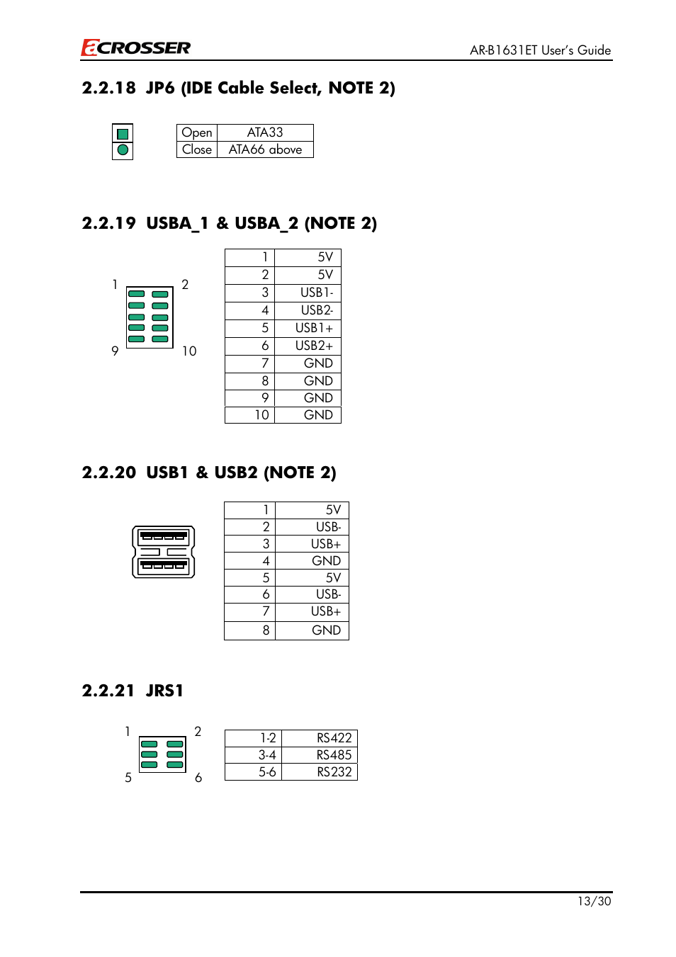 21 jrs1 | Acrosser AR-B1631ET User Manual | Page 13 / 30