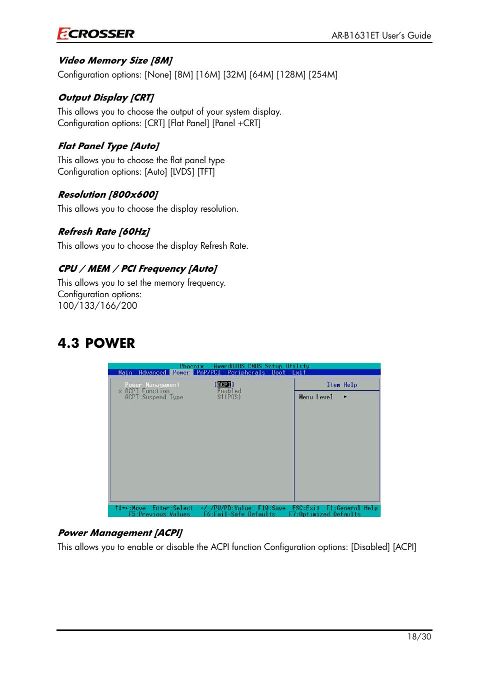 3 power | Acrosser AR-B1631ET User Manual | Page 18 / 30