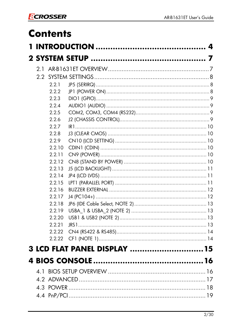 Acrosser AR-B1631ET User Manual | Page 2 / 30