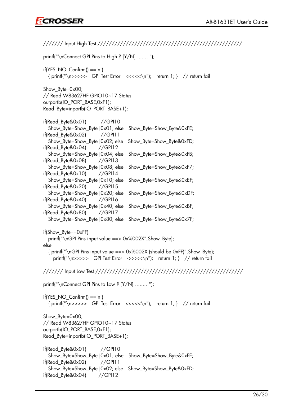 Acrosser AR-B1631ET User Manual | Page 26 / 30