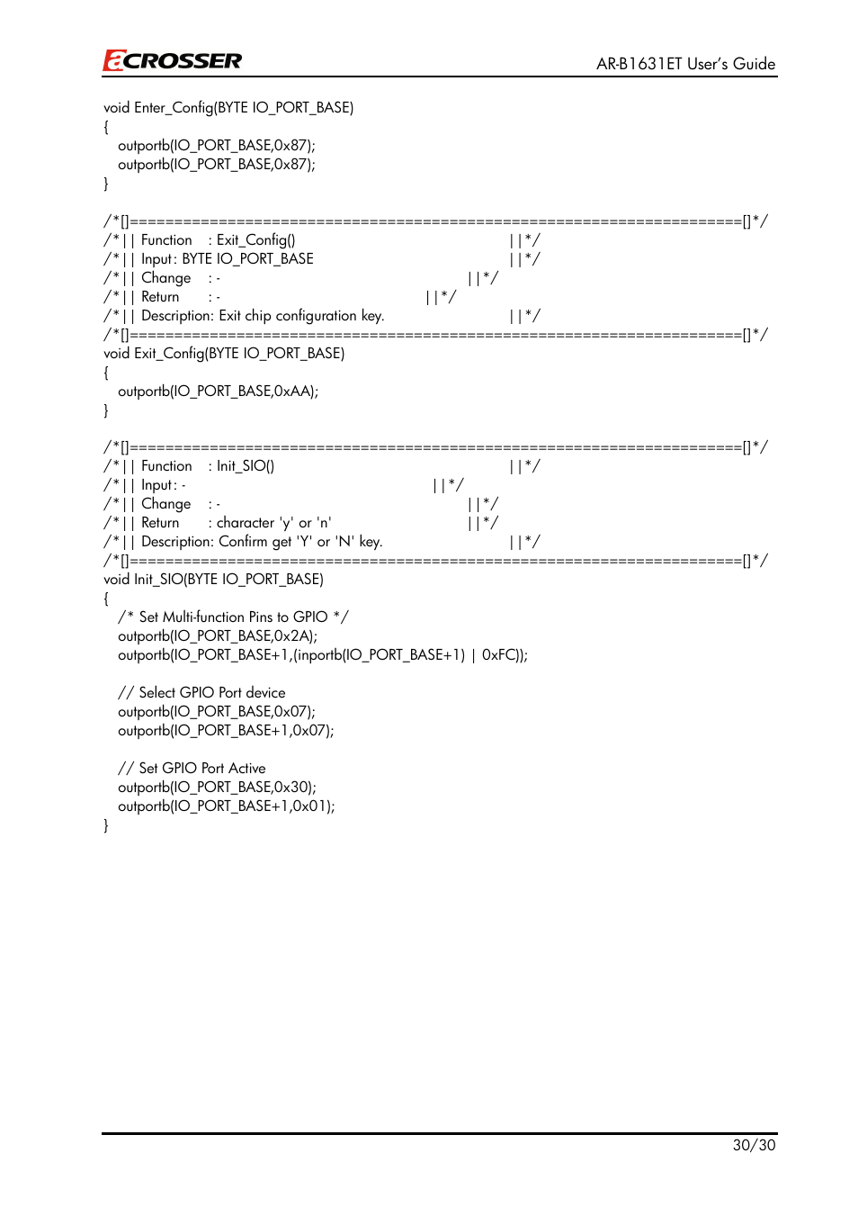 Acrosser AR-B1631ET User Manual | Page 30 / 30