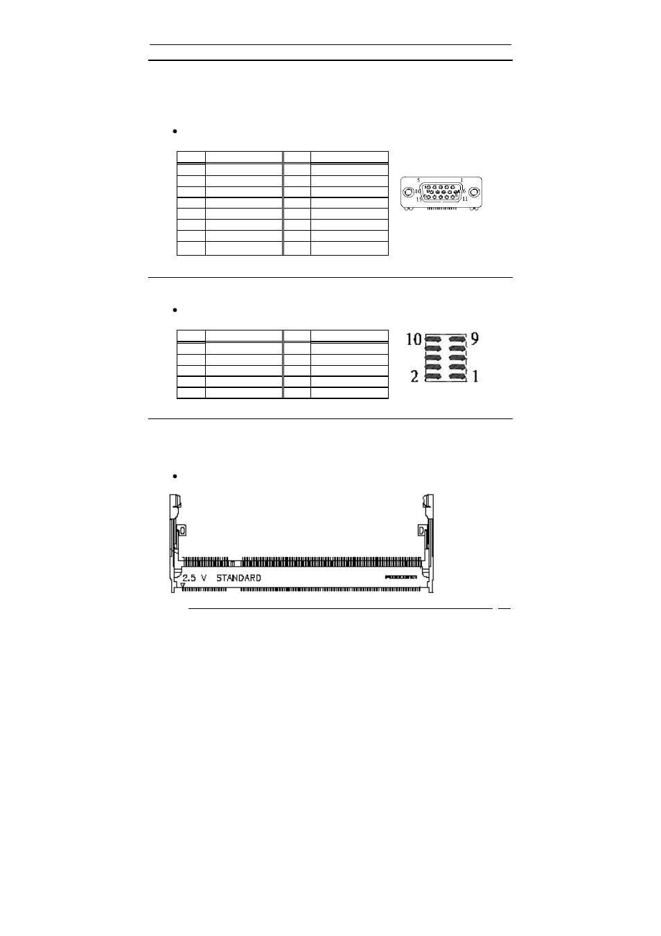 8 vga connector(vga1), 9 audio connector(audio1), 10 ddr sodimm socket (j1) | Acrosser AR-B1851 User Manual | Page 18 / 41