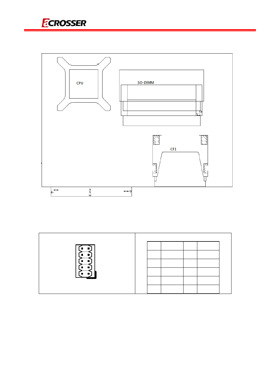 2 locations (bottom side), 3 connectors and jumper setting, Ar-b7230 user’s manual | Figure 3: locations (bottom side), 1 cn1 (usb port 3,2) | Acrosser AR-B7230 User Manual | Page 13 / 30