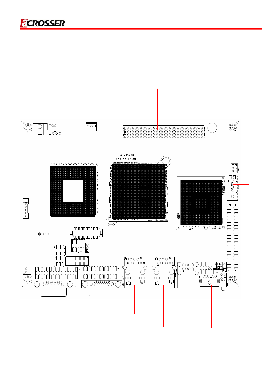 1 locations of connector and jumper setting, 1 locations (top side) | Acrosser AR-B5230 User Manual | Page 11 / 30