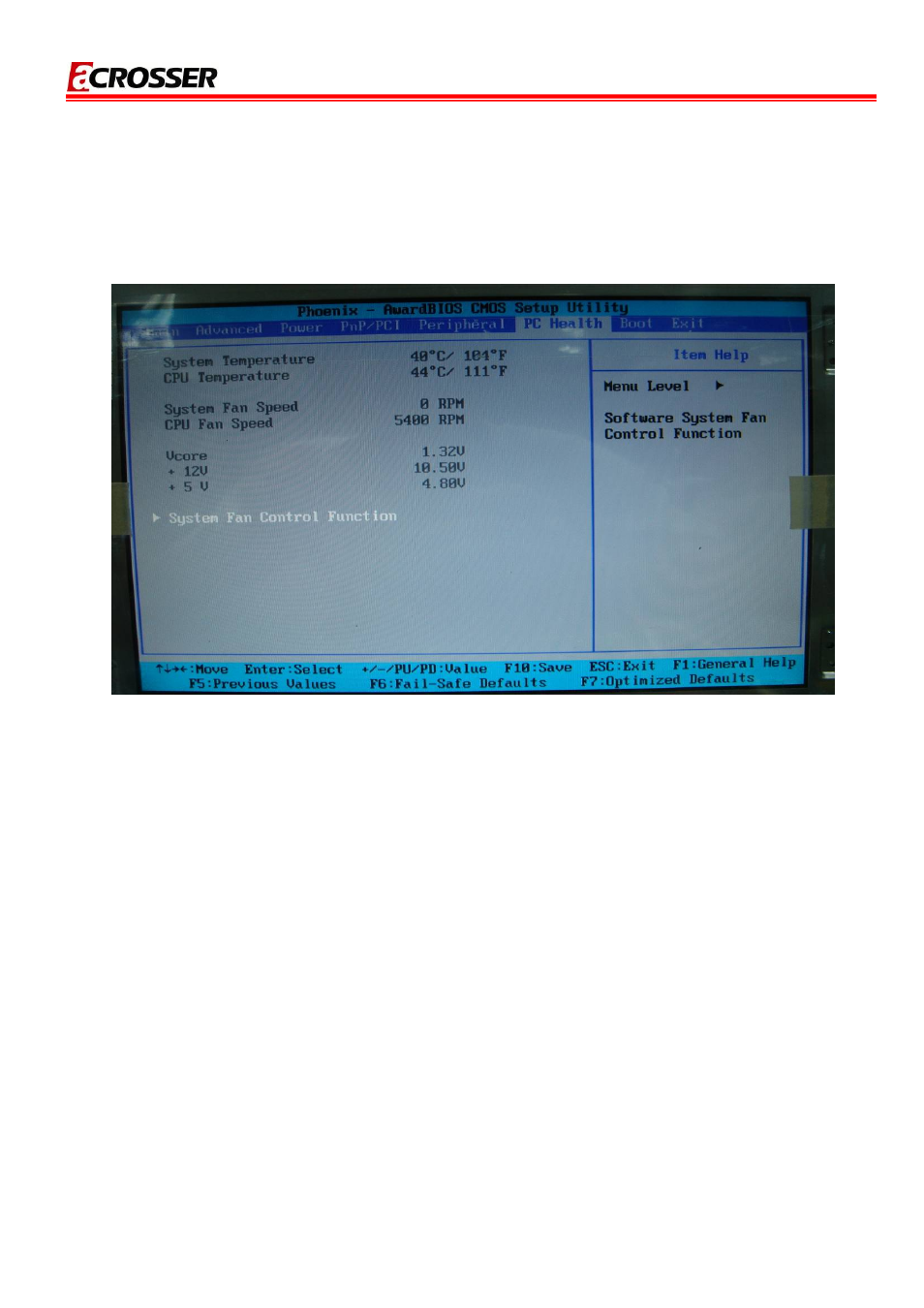 6 pc health setup | Acrosser AR-B5230 User Manual | Page 27 / 30