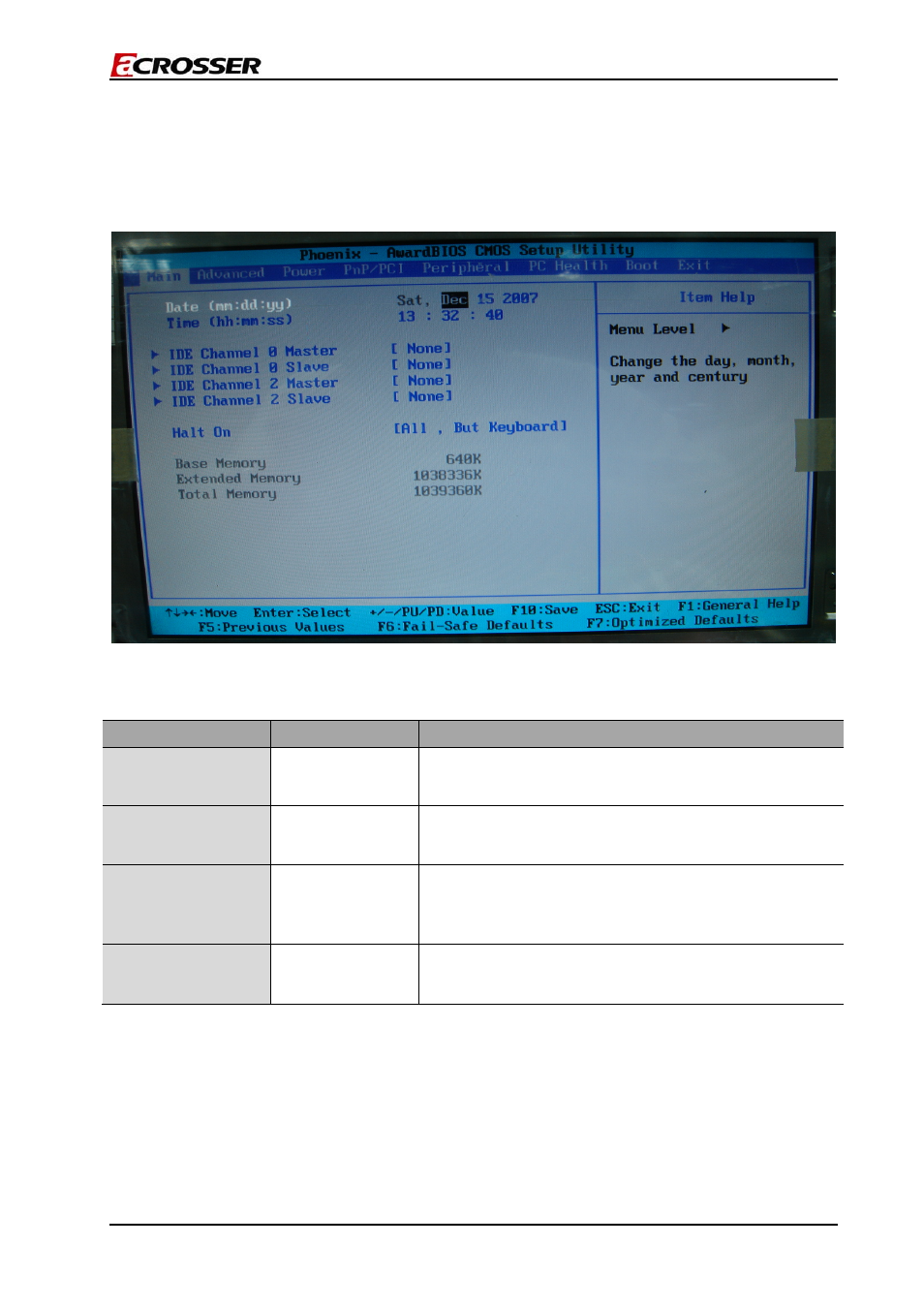 1 main setup | Acrosser AR-B5230 User Manual | Page 16 / 25