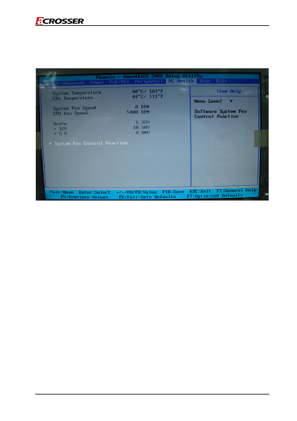 6 pc health setup | Acrosser AR-B5230 User Manual | Page 21 / 25