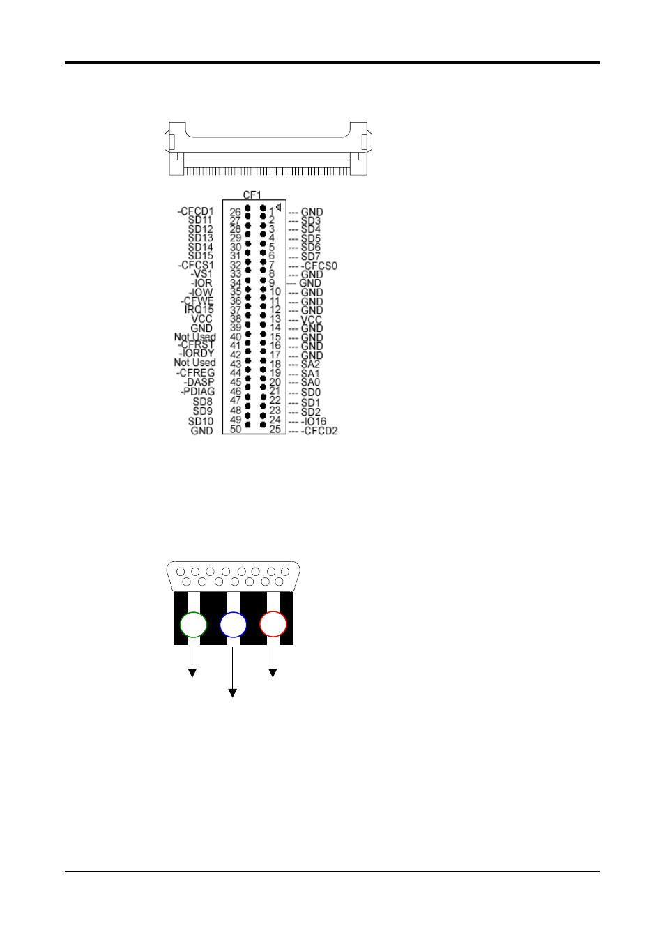 23 compact flash (cf1), 24 game/mini port and audio connect, Link-out mic | Link-in | Acrosser AR-B1790 User Manual | Page 21 / 39