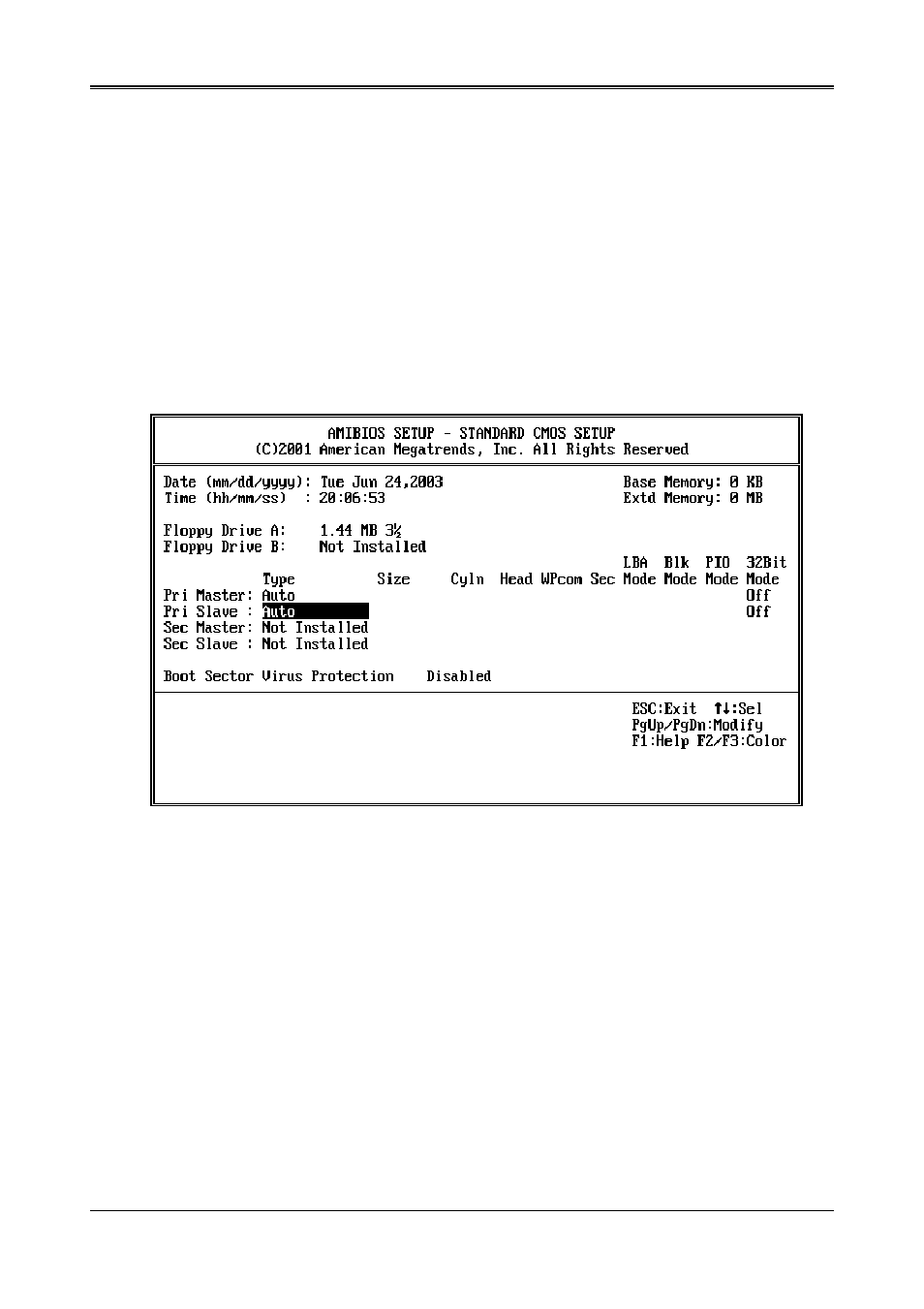 2 standard cmos setup | Acrosser AR-B1790 User Manual | Page 25 / 39