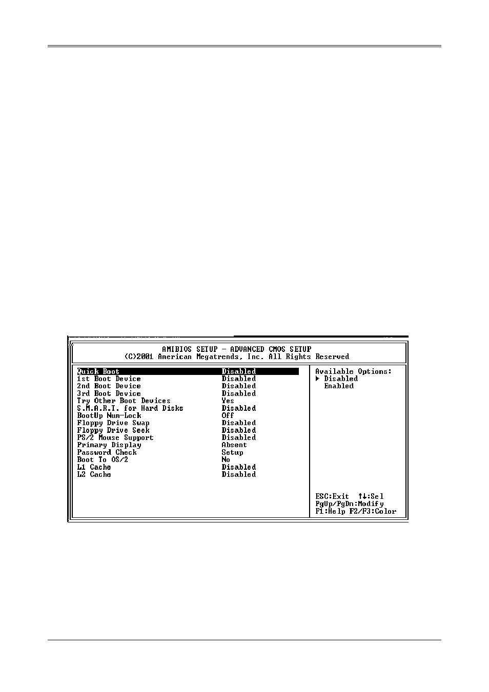 3 advanced cmos setup | Acrosser AR-B1790 User Manual | Page 25 / 37