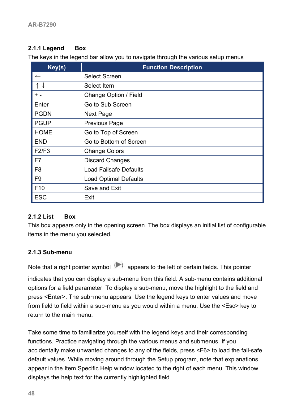 Acrosser AR-B7290 User Manual | Page 48 / 69