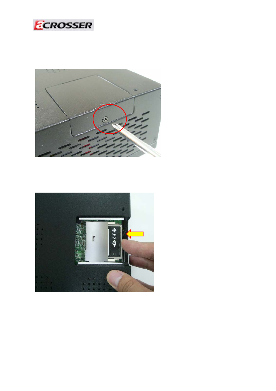 5 installing & take out the cf card | Acrosser AR-ES5890 User Manual | Page 19 / 20