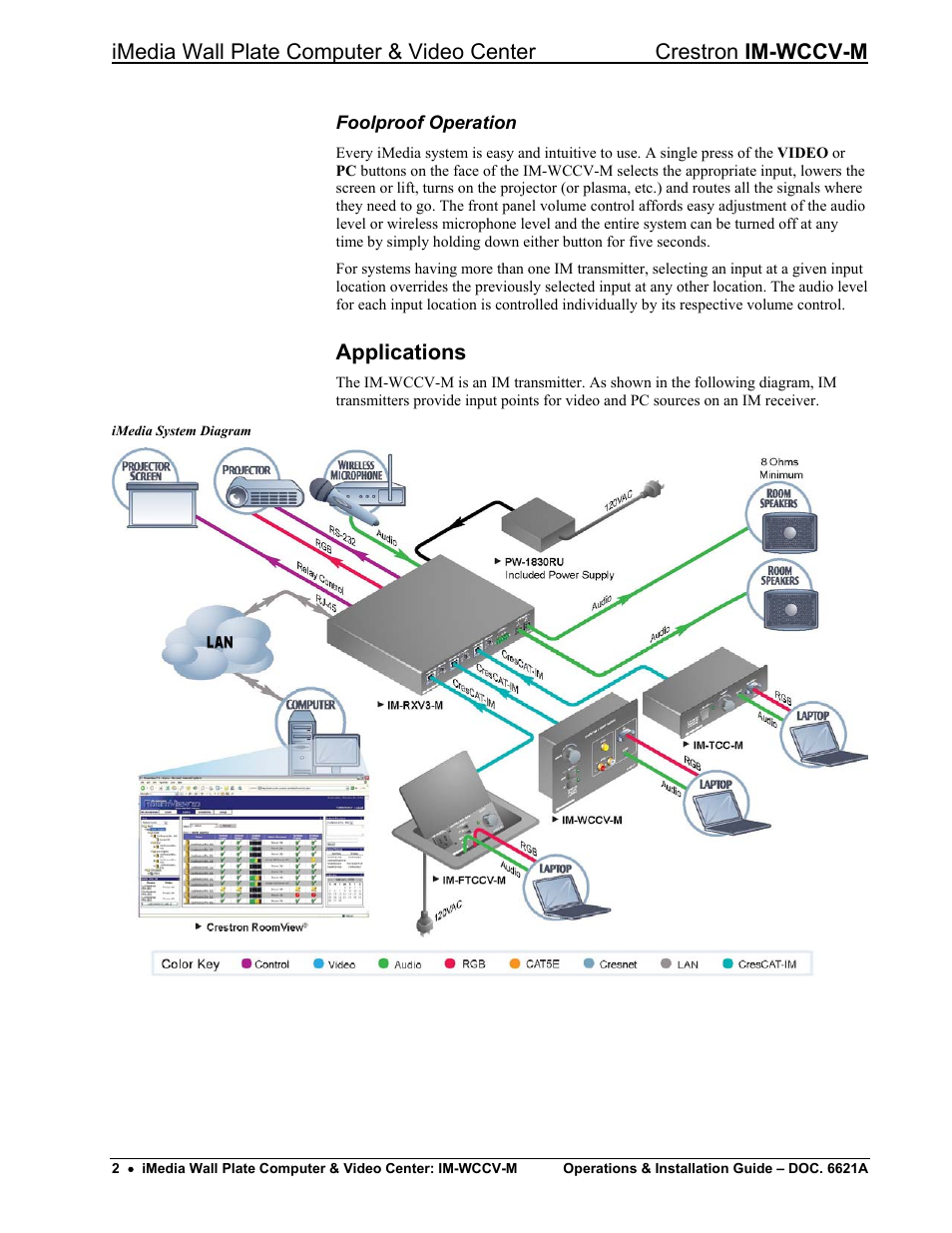 Applications | Crestron electronic IM-WCCV User Manual | Page 6 / 24