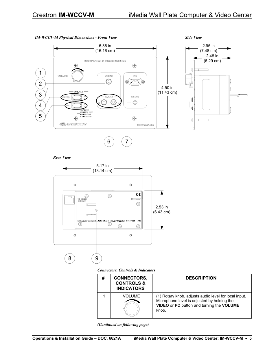 Crestron electronic IM-WCCV User Manual | Page 9 / 24