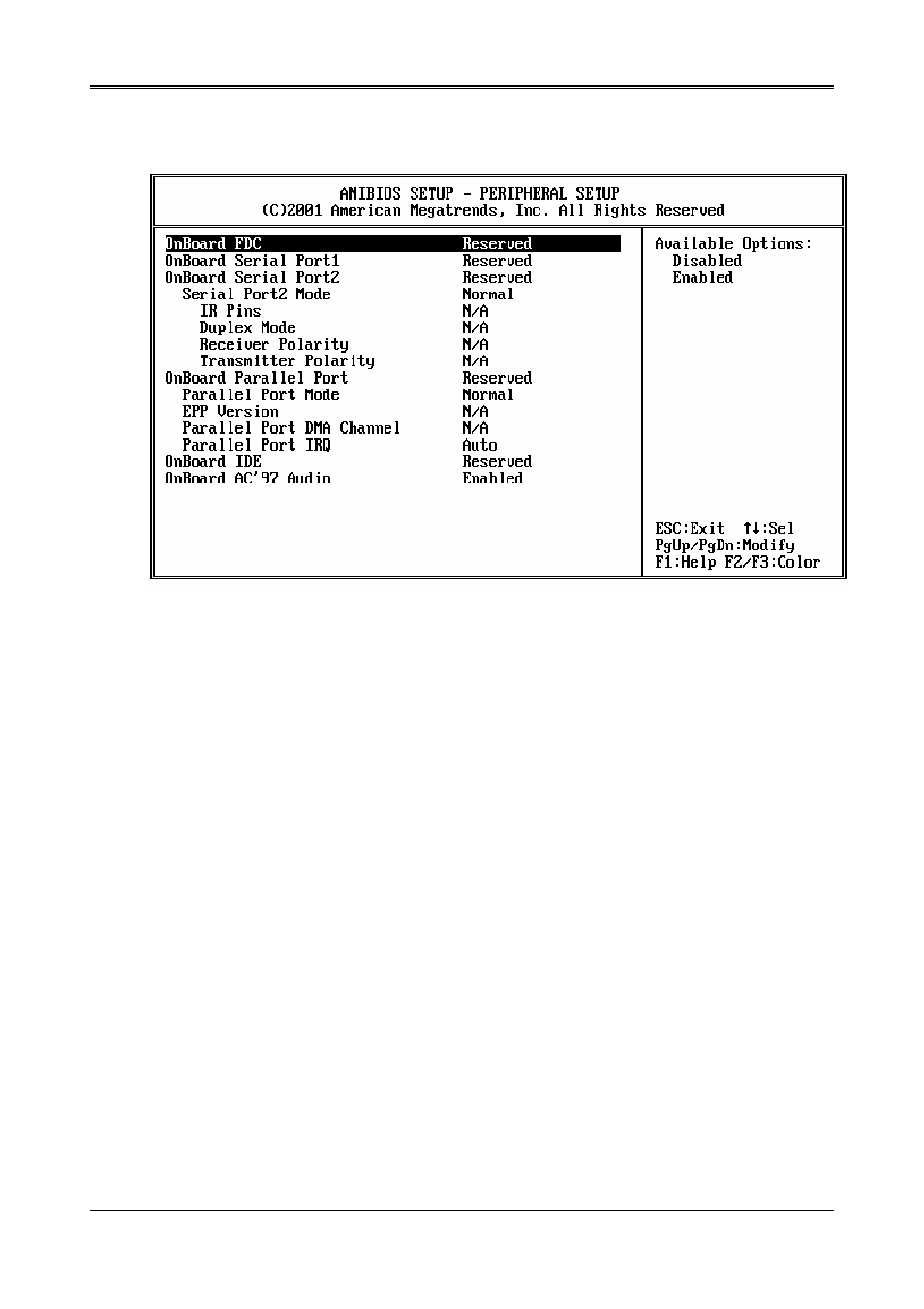 7 peripheral setup | Acrosser AR-B1640 User Manual | Page 26 / 30