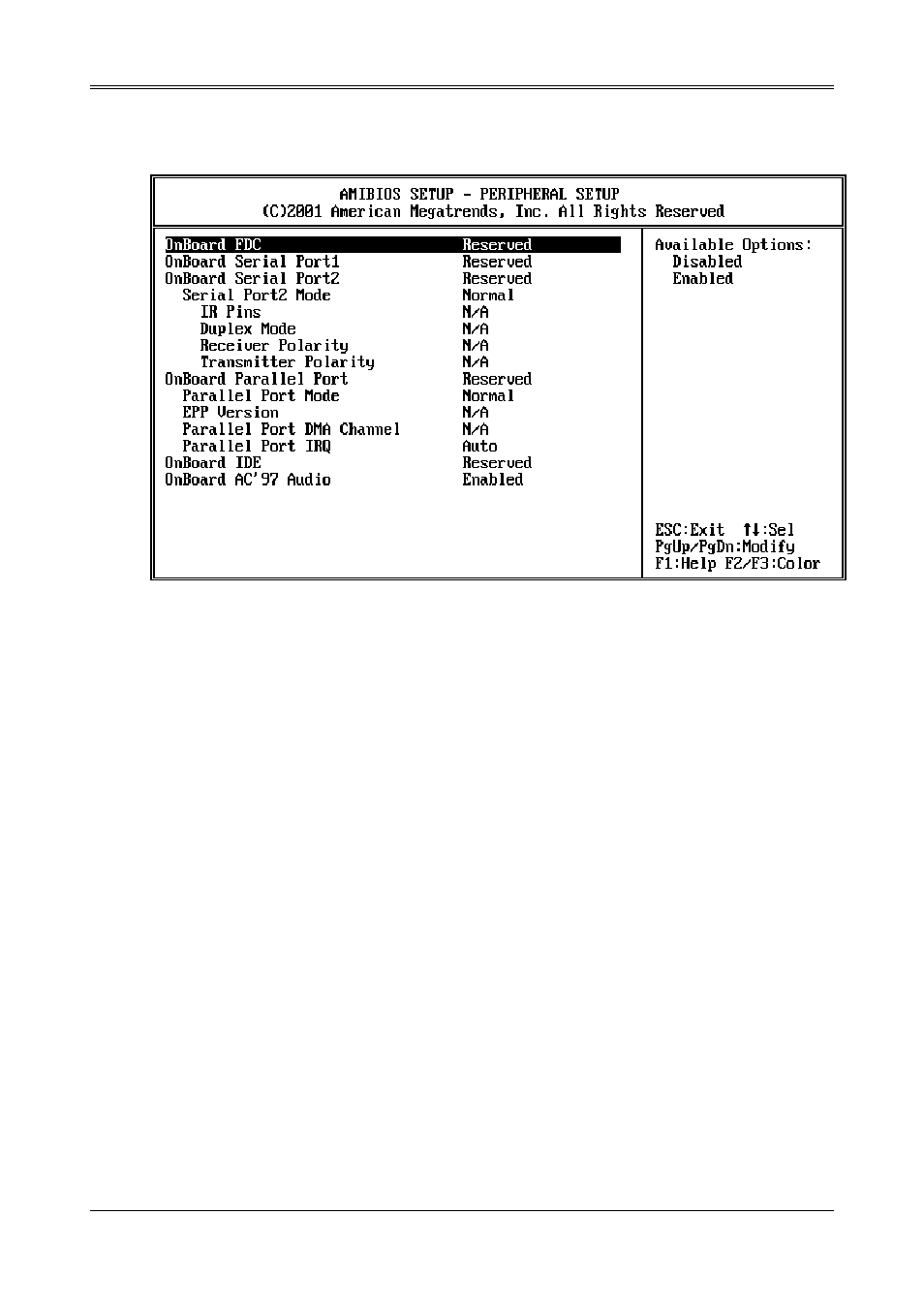 7 peripheral setup | Acrosser AR-B1640 User Manual | Page 26 / 30