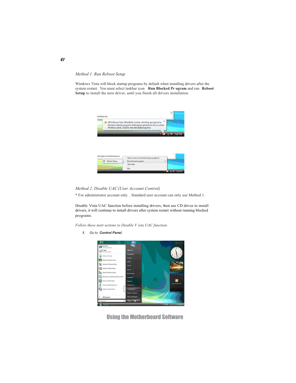 Using the motherboard software | Acrosser AR-B5495 User Manual | Page 52 / 54