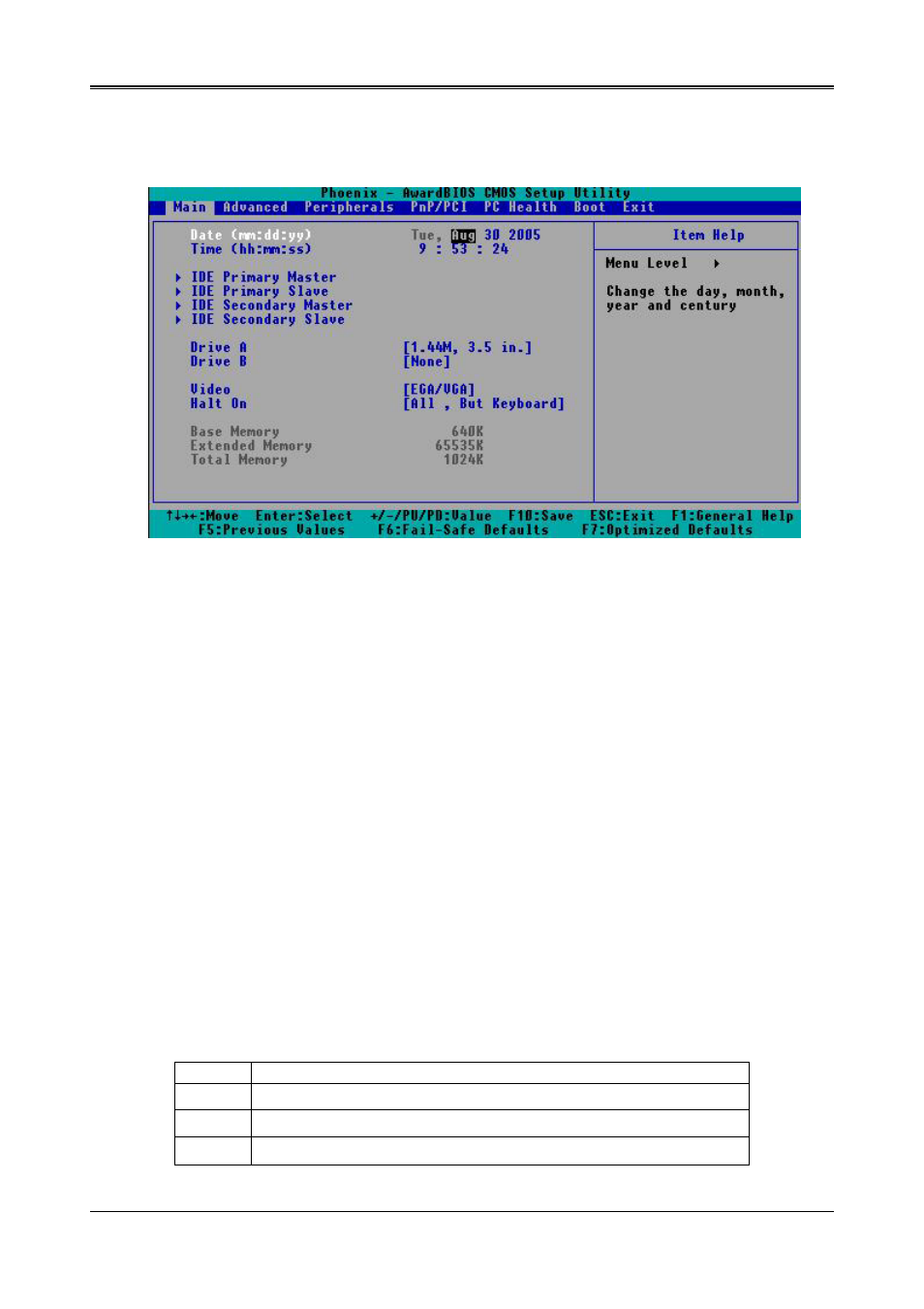 2 main cmos setup, Date, Time | Floppy setup, Video | Acrosser AR-B1673 User Manual | Page 21 / 44