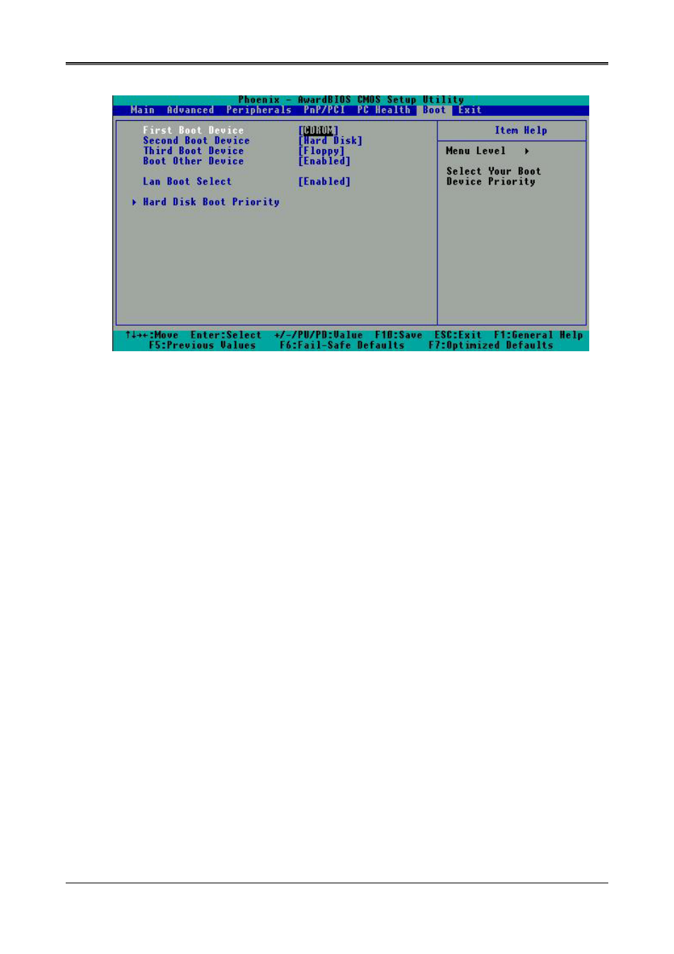 7 boot cmos setup | Acrosser AR-B1673 User Manual | Page 29 / 44