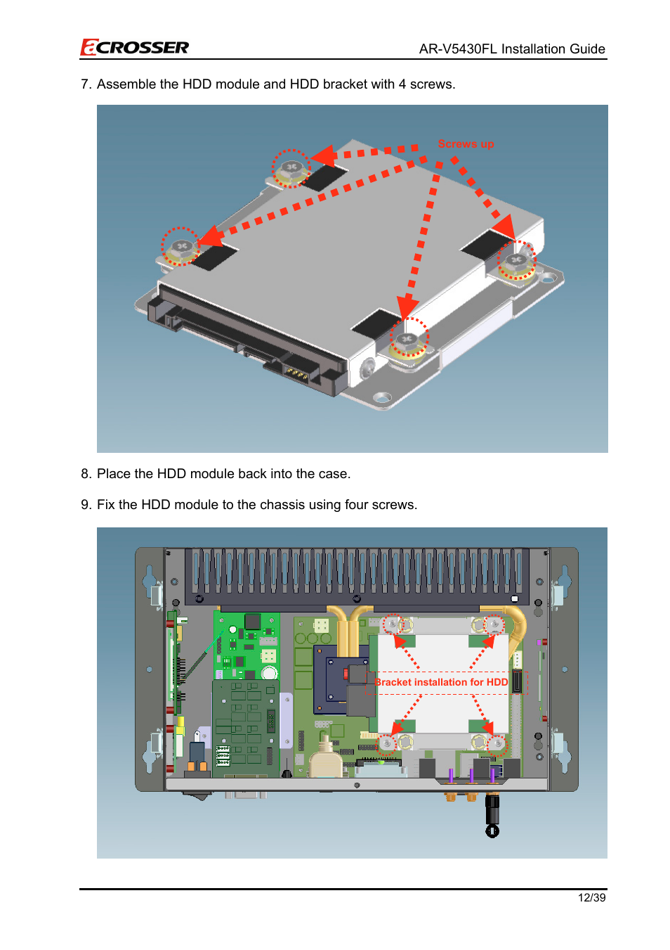 Acrosser AR-V5430FLAT User Manual | Page 12 / 39