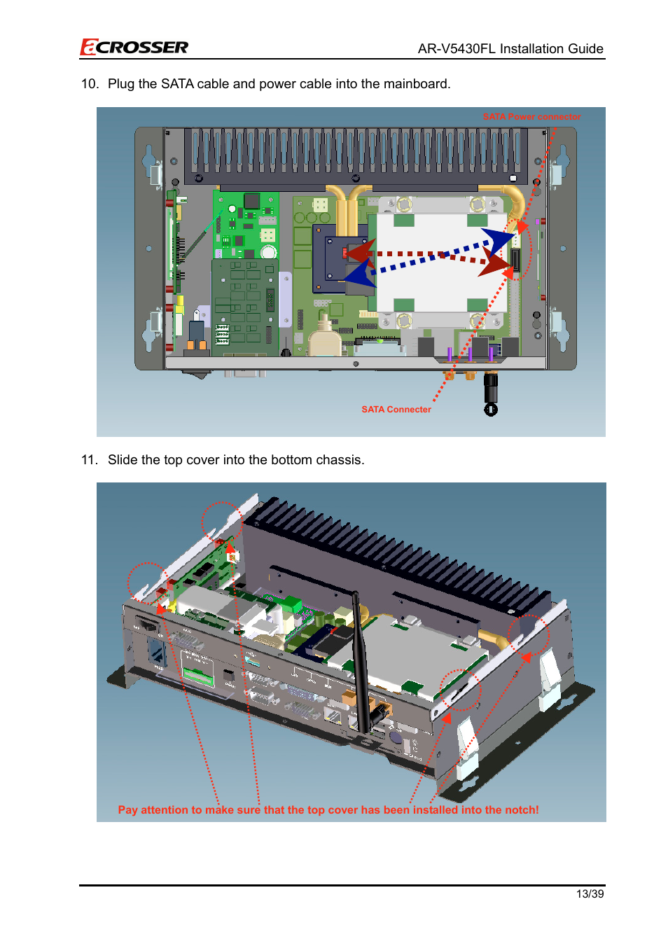 Acrosser AR-V5430FLAT User Manual | Page 13 / 39