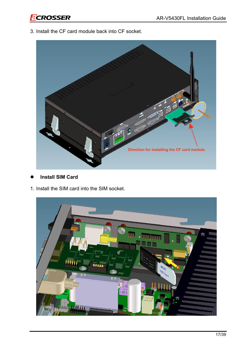 Acrosser AR-V5430FLAT User Manual | Page 17 / 39