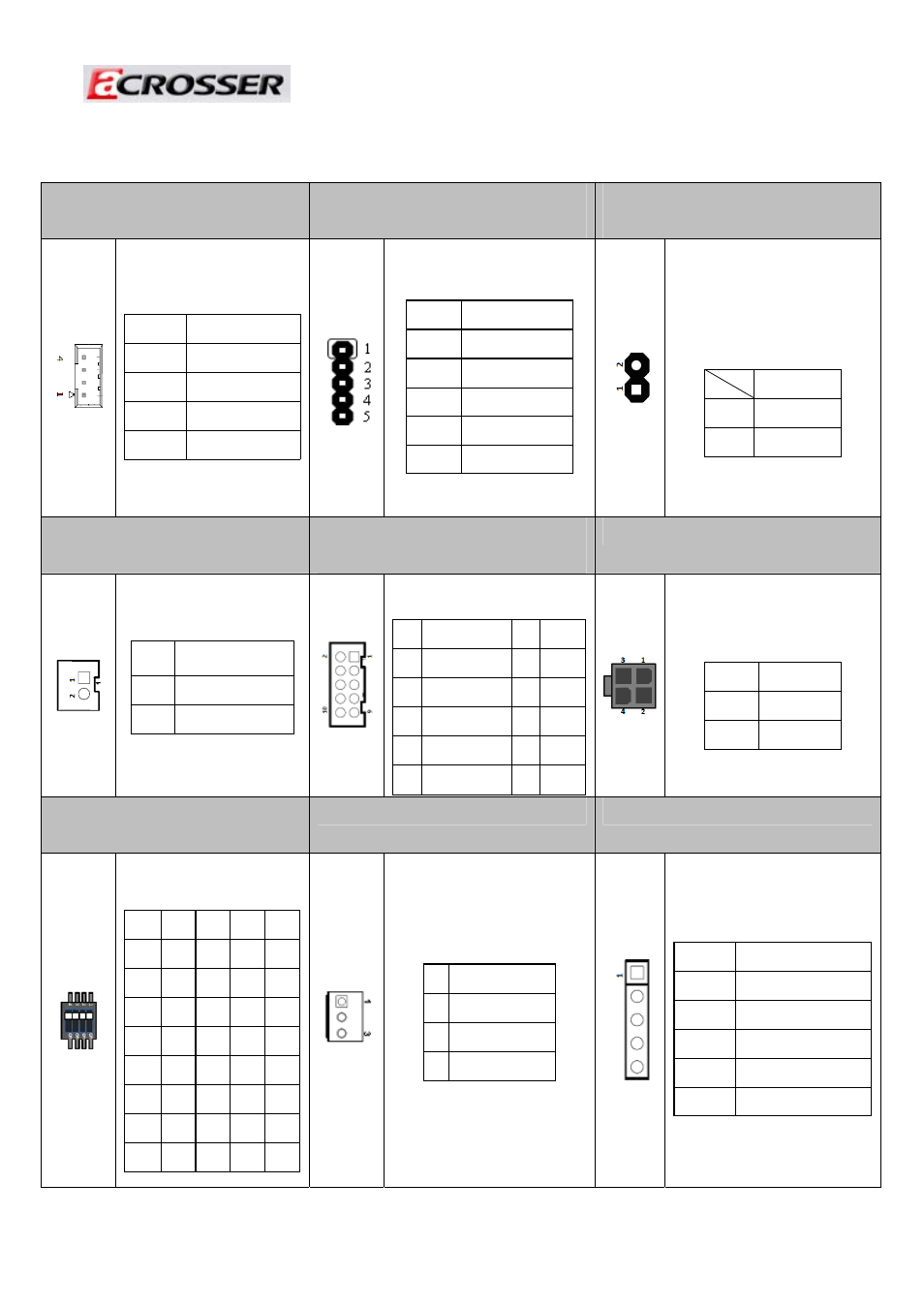 2 connector and jumper setting table | Acrosser AR-V5403FL User Manual | Page 27 / 47