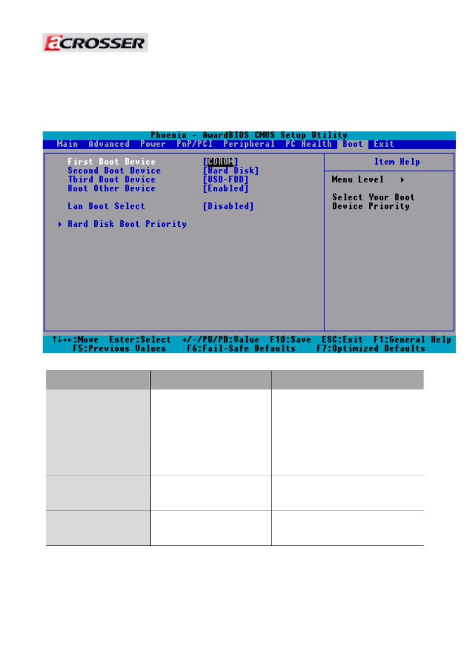 6 boot setup | Acrosser AR-V5403FL User Manual | Page 45 / 47