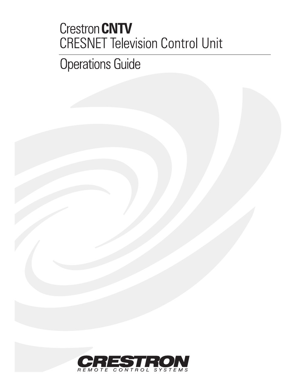 Crestron electronic CNTV User Manual | 22 pages