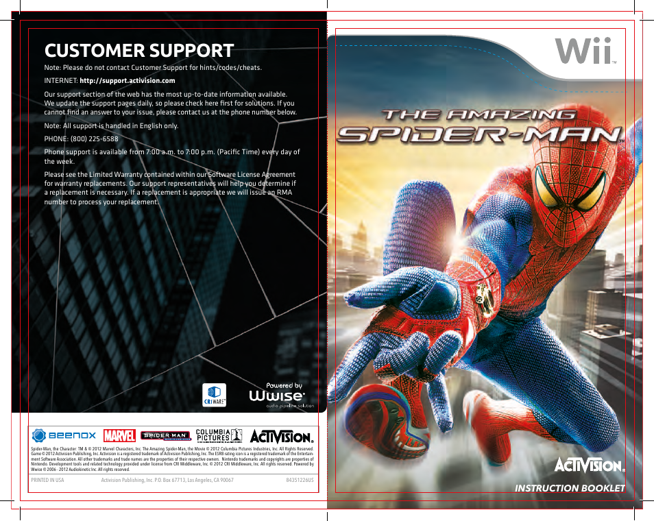 Activision Amazing Spider-Man User Manual | 4 pages