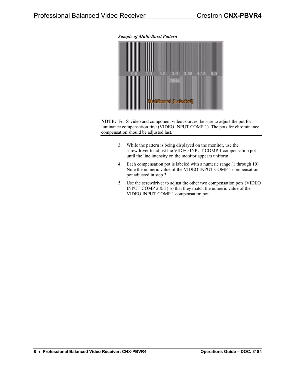 Crestron electronic CNX-PBVR4 User Manual | Page 12 / 16