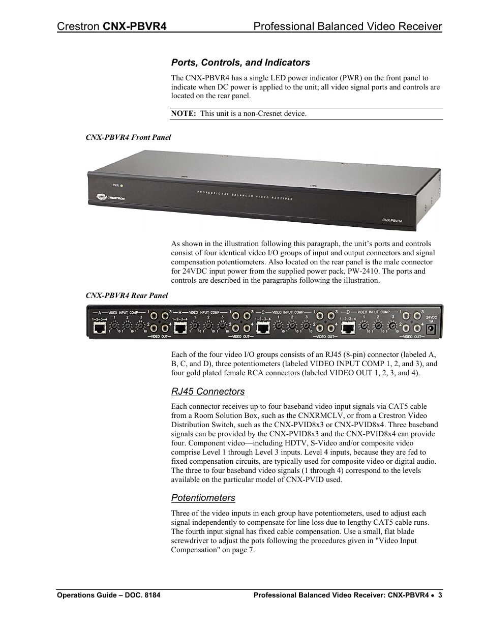 Crestron electronic CNX-PBVR4 User Manual | Page 7 / 16