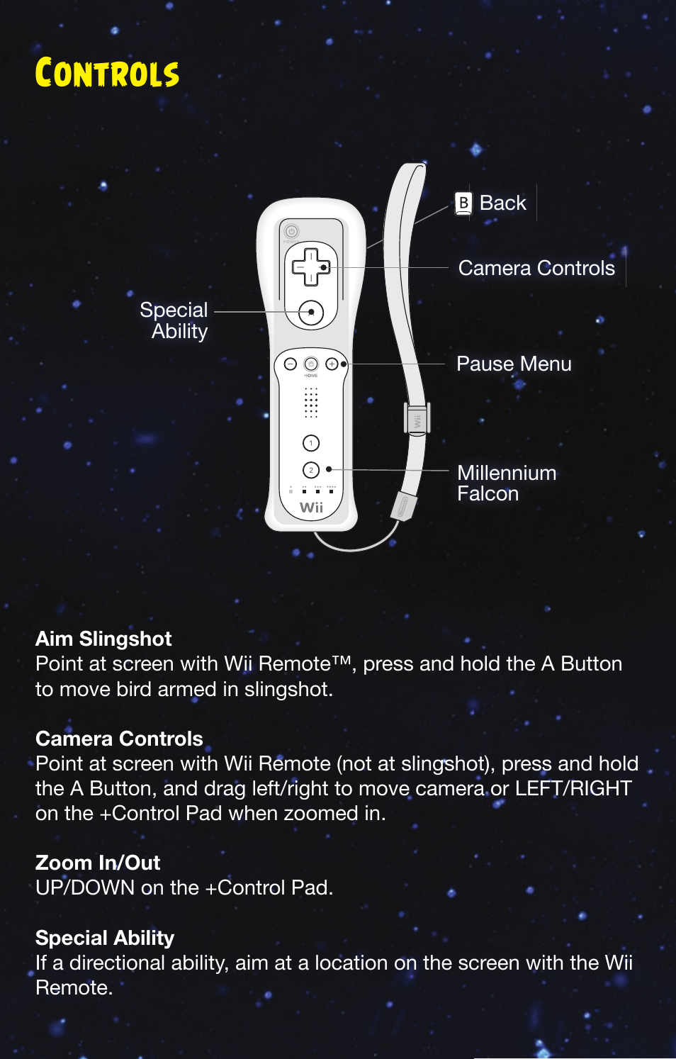 Controls | Activision Angry Birds Star Wars User Manual | Page 6 / 9