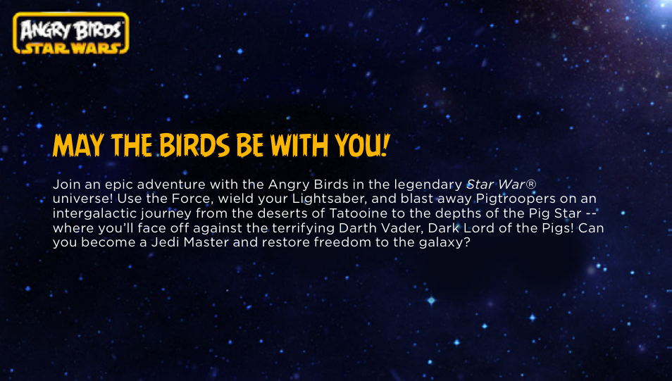 May the birds be with you | Activision Angry Birds Star Wars User Manual | Page 6 / 14