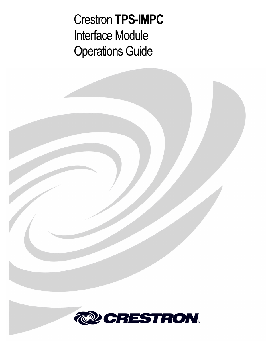 Crestron electronic TPS-IMPC User Manual | 20 pages