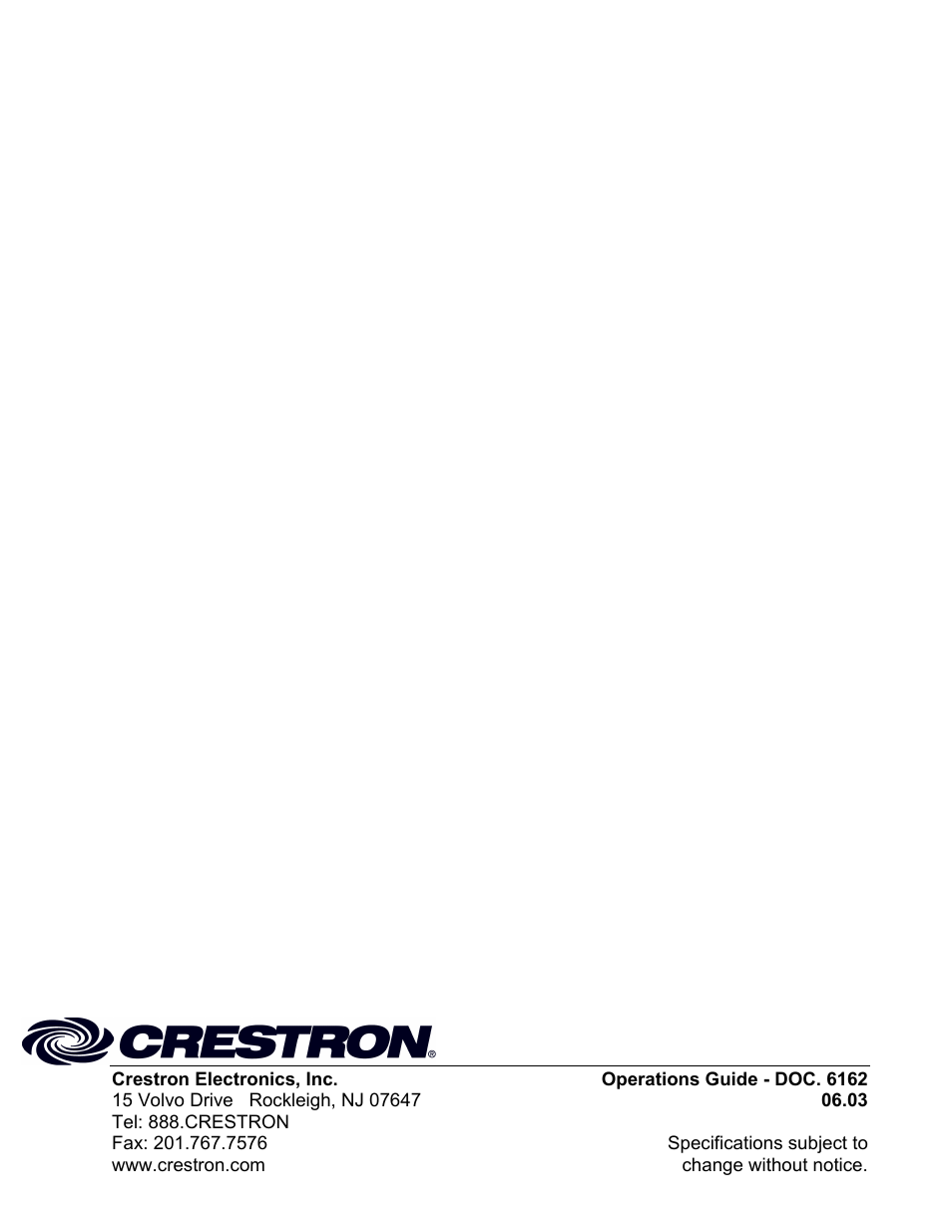 Crestron electronic TPS-IMPC User Manual | Page 20 / 20