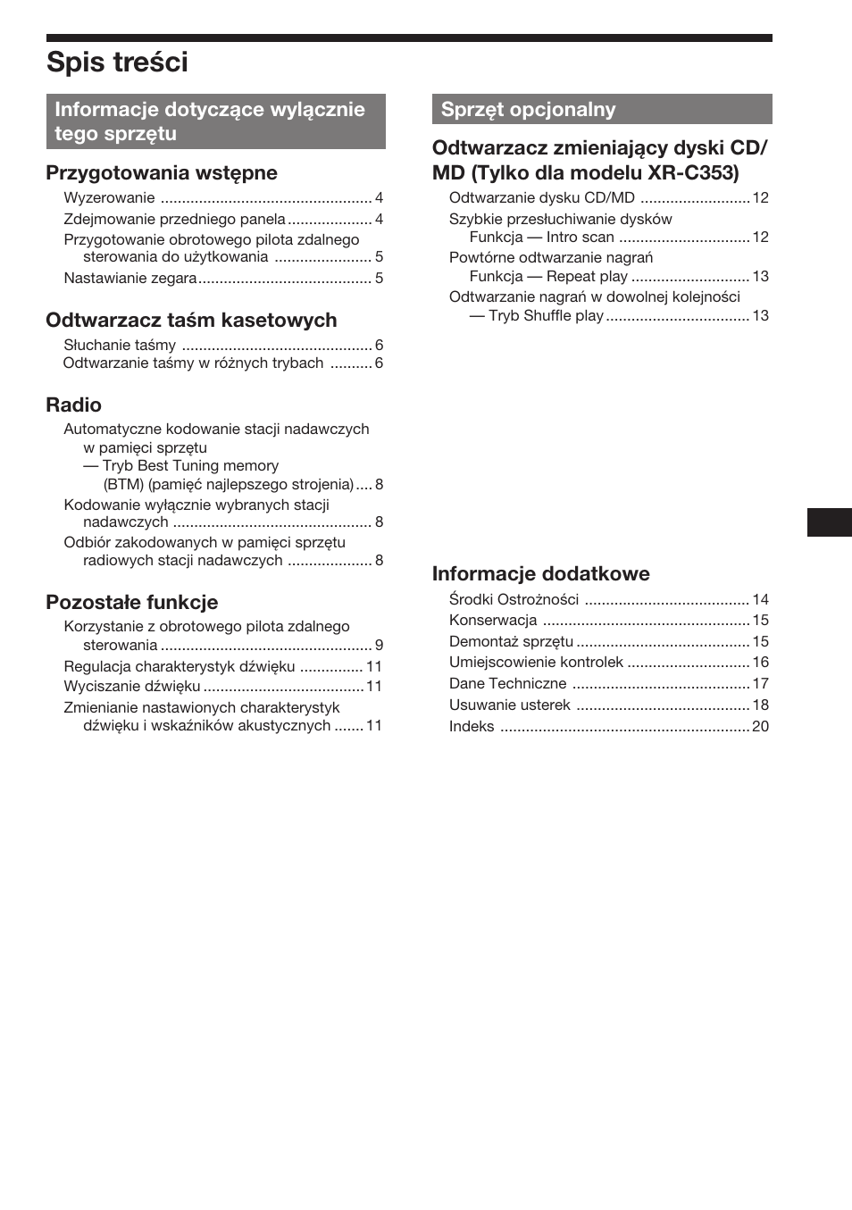 Sony XR-3753 User Manual | Page 21 / 100