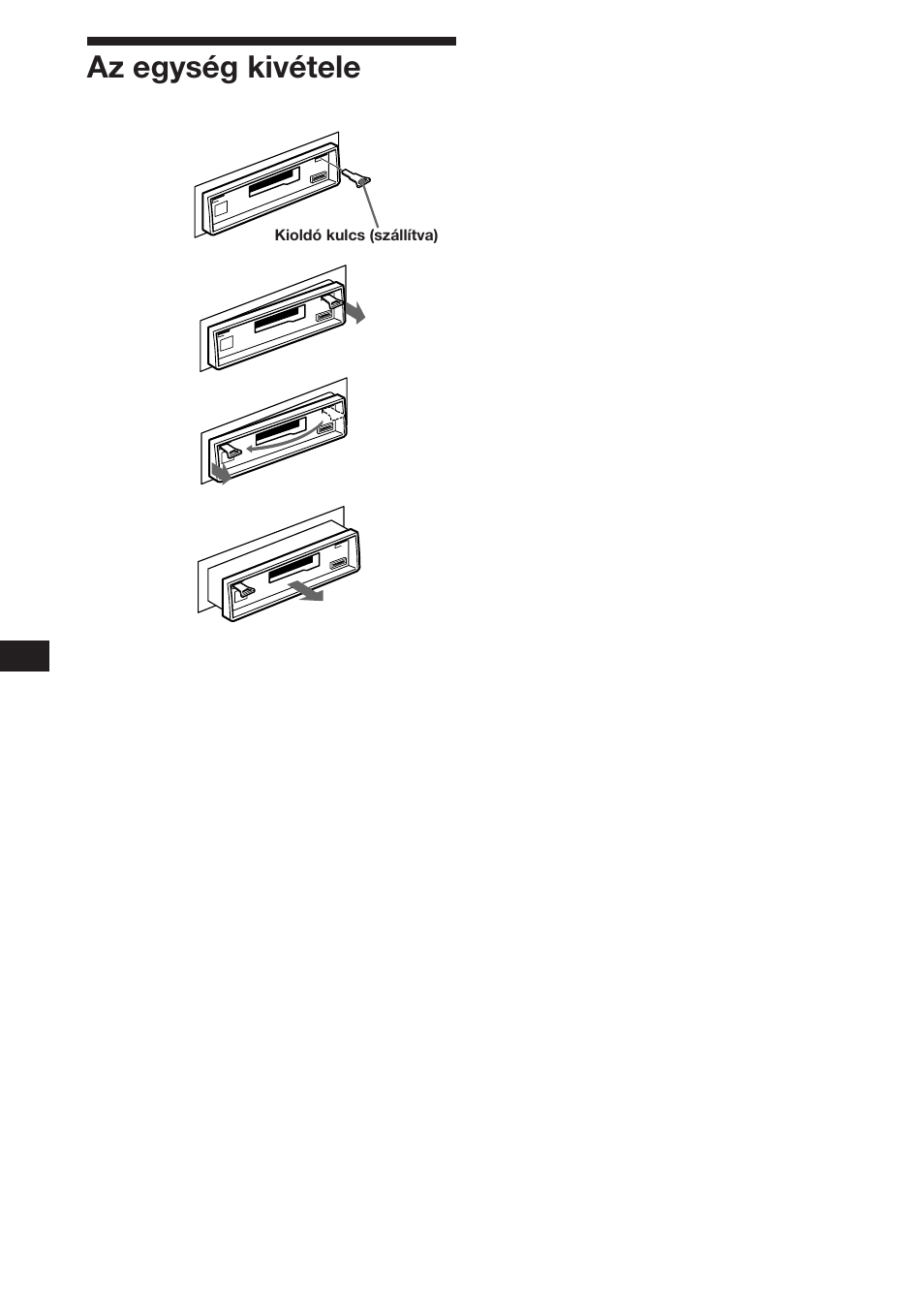 Az egység kivétele | Sony XR-3753 User Manual | Page 72 / 100