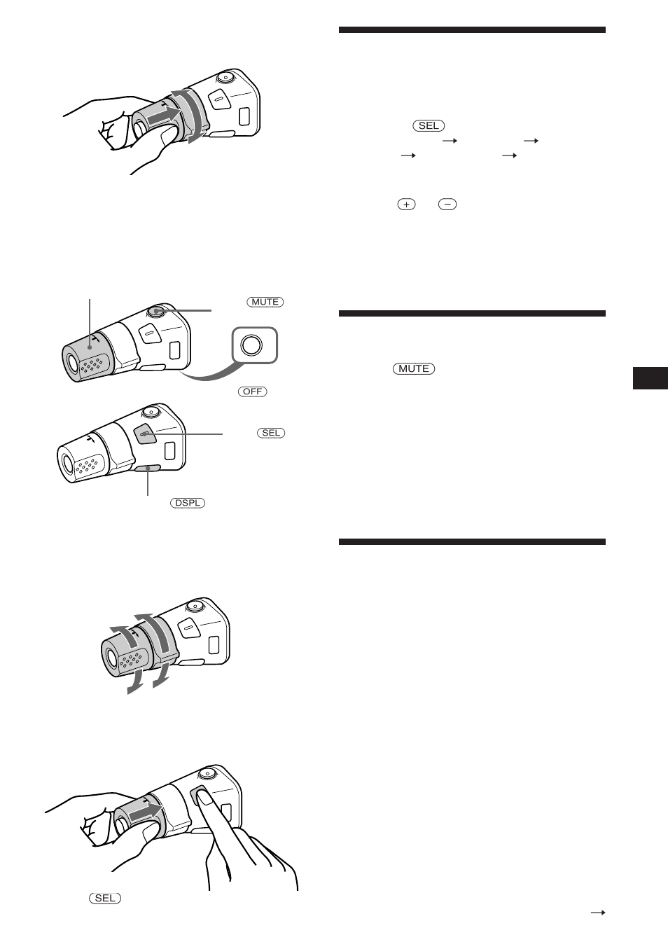 Adjusting the sound characteristics, Muting the sound, Changing the sound and beep tone | Sony XR-3753 User Manual | Page 9 / 100