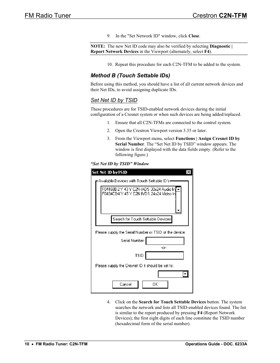 Fm radio tuner crestron c2n-tfm | Crestron electronic C2N-TFM User Manual | Page 14 / 48