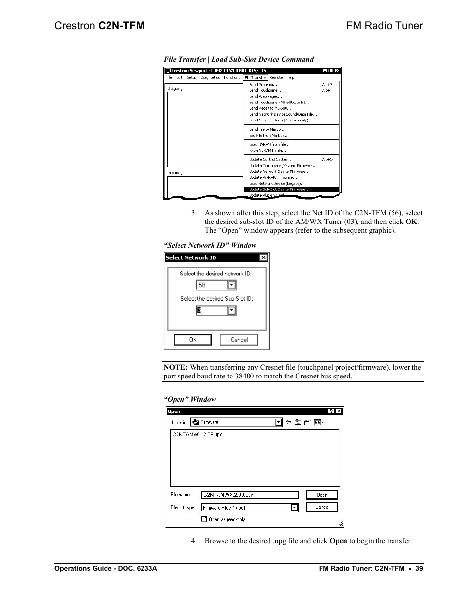 Crestron c2n-tfm fm radio tuner | Crestron electronic C2N-TFM User Manual | Page 43 / 48